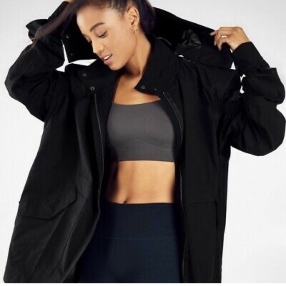 Fabletics Giana Black Oversized Jacket